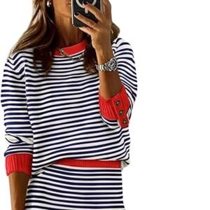 PrettyGarden Striped Sweater, Size Small